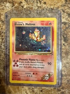 Pokemon Blaine's Moltres Card - NM